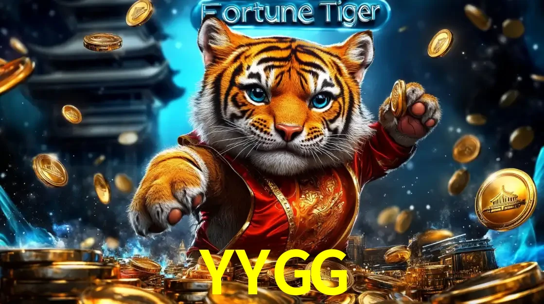 Imagem promocional do jogo de slot Fortune Tiger, com um tigre majestoso em traje tradicional cercado por uma fortuna em moedas de ouro, disponível agora no cassino YYGG.